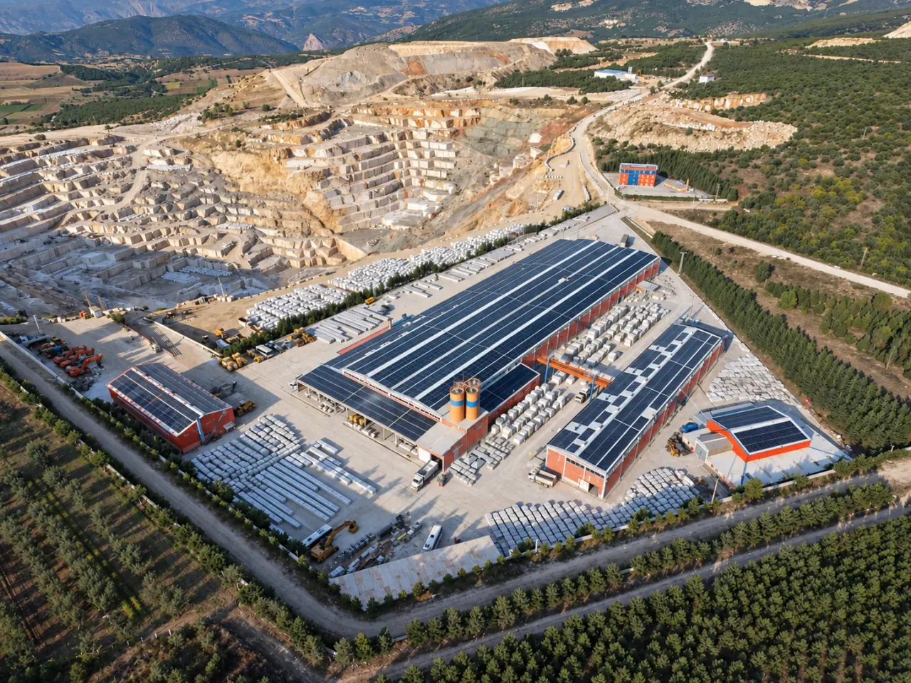 Amasya mermer fabrikamız ve çatı güneş enerji santrali — Eylül 2026